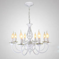 Luz colgante de vela blanca, lámpara colgante de cadena de altura ajustable para sala de estar, cocina, Isla, comedor, Vestíbulo - details 6