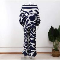 Conjunto de Pijama de Satén Impreso para Mujeres 2 Piezas, Hombro Descubierto, Pantalones Largos, Top de Cama Decoración del Hogar - details 16