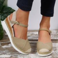 Sandalias de tacón de cuña para mujer, zapatos de verano - details 5