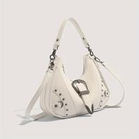 Bolso Cruzado Motocicleta Punk Retro Bolso de Hombro Negro con Correa Desmontable, Hebilla, Detalles de Pendientes Bolso de Moda Casual para Mujeres - details 8