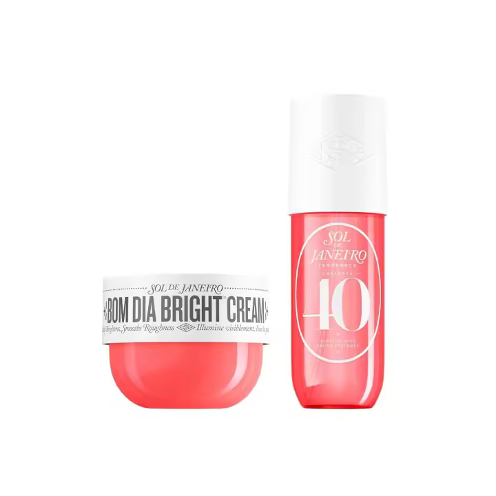 SOL DE JANEIRO Bom Dia Crema Corporal Brillante con Vitamina C, 240ml con Cheirosa '40 Bruma Corporal y Capilar 240ml Paquete de Regalo - 1
