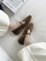 Zapatos Mary Jane Retro de Diseño Coreano Acabado Redondo de Cabeza con Hebilla de Terciopelo para Mujer - details 28