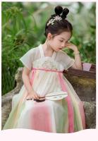 Chicas de rendimiento, conjunto de estudiantes de escuela primaria, disfraz de actuación de estilo antiguo chino para niños, disfraz Tang, Hanfu, OEM - details 2