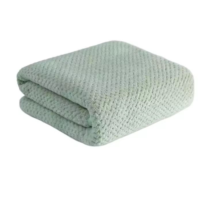 Toalla de baño textil de microfibra de lana Coral, toalla de playa absorbente de secado rápido, toalla de piscina a cuadros de piña de gran tamaño para adultos - 1