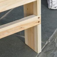 Adirondack de Madera Silla de Jardín con Asiento Extra Ancho Carga 150 kg para Patio Terraza Balcón 78x89x88 cm Natural - details 4