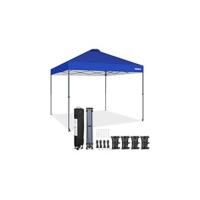 Carpa Pop-Up de 3x3M con Botón Central Pared Lateral de 9 Bolsillos de Almacenamiento, Bolsa con Ruedas y 4 Sacos de Arena para Playa, Patio, Camping y Jardín Gris Oscuro - details 6