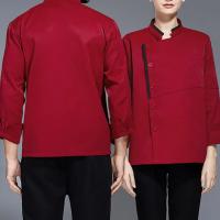 Uniforme de Chef de manga corta con cuello levantado, abrigo de Chef Unisex, resistente a las manchas, cocina, panadería, cantina, restaurante, camisa de camarero - details 13