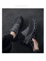 Zapatillas de correr para hombre, zapatos ligeros de suela gruesa para exteriores, calzado de entrenamiento para caminar - details 4