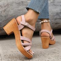 Zapatos de tacón con cordones para mujer, sandalias de gladiador de plataforma de verano, zapatos de playa casual resort con tiras al tobillo - details 18