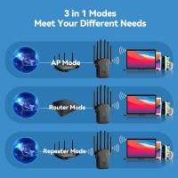 Amplificador de Señal WiFi de 1200Mbps Repetidor Inalámbrico de Doble 2,4GHz y 5GHz con 6 * 3 dBi Antenas - details 3