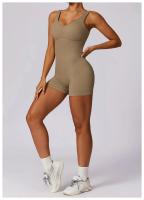 Seamless One-piece Yoga Clothing High-intensity Sweat Wicking Threaded Elastic Sports Tight Fitness One-piece Clothing Female - details 22