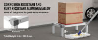 SucceBuy Estante de aluminio para estiba, estante de piso comercial para alimentos de 24" x 14", 8" fuera del piso, estante de almacenamiento de aluminio ajustable con capacidad de 1000 libras, para restaurantes, cocinas, garajes y vehículos - details 1