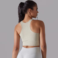 Hamidou-Sujetador deportivo para mujer, ropa interior de gimnasio, hilo Sexy, informal, a rayas, sin costuras, Top ajustado para gimnasio - details 30