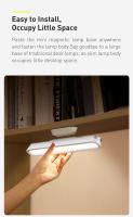 Baseus Lámpara de Escritorio Inteligente Regenerable, Dimable, Magnetizada para Armario - details 2