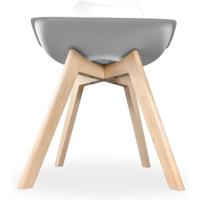 Pack de 4 Sillas Escandinavas Acolchadas para Cocina, Salón o Comedor, Modelo Sena, Patas de Madera, Prácticas y Funcionales, Fácil Montaje, Color Blanco - details 5