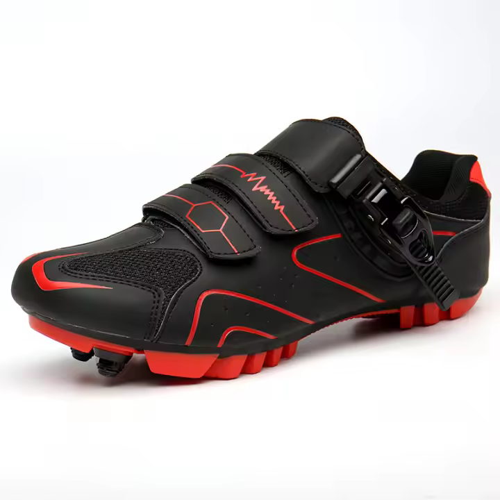 Zapatos de ciclismo Unisex para hombre, zapatillas de deporte de velocidad, botas planas para ciclismo de carretera, pedales con Clip, zapatillas para bicicleta de montaña Spd - 1