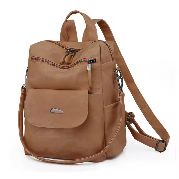 Mochila Antirrobo Impermeable para Mujer, bolso de Cuero PU, Hombro informal, Gran para Viaje, Trabajo y Escuela - 1