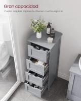 Armario de Baño Moderno Blanco 4 Cajones, 30 x 30 x 82 cm Ideal para Sala de Estar, Cocina, Comedor - details 30