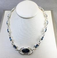 UNOdeCollar de Cristal Azul - Rosa de Lujo , Joyería de Moda para Mujeres, Joyas Glamorus - details 1