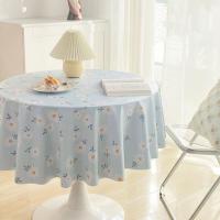 Mantel redondo impermeable de PVC, cubierta de mesa con estampado a prueba de aceite para cocina, jardín, comedor y boda - details 4