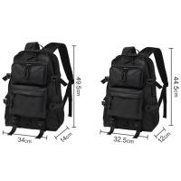 Mochila ligera de gran capacidad para montañismo al aire libre, mochila de viaje para hombres universitarios, mochila impermeable de tendencia negra - details 4