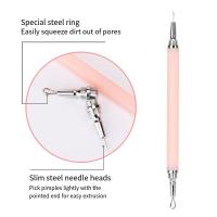 Removedor de espinillas de doble cabezal de acero inoxidable, limpiador de poros, agujas, Extractor de espinillas, aguja para imperfecciones de acné desmontable - details 6