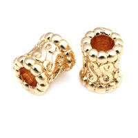 Gran Espaciador de Cilindro de Latón Dorado de 18K Accesorios para Hacer Pulseras - details 17