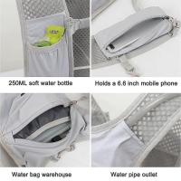 Chaleco de hidratación transpirable, impermeable, múltiples bolsillos, mochila para correr, Material de nailon ultraligero, mochila para agua, maratón - details 6