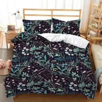 Cubierta de Edredón con Estampado Floral Duvet King Set de Ropa de Cama Suave Microfibra con Patrón Geométrico Funda de Cojín con 2 Fundas de Almohada - details 16