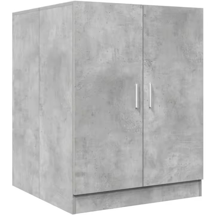 vidaXL Armario de Lavadora Cuarto de Baño Aseo Inodoro Secadora Estantería Estante Muebles Mobiliario Colada Almacenaje Negro 71x71,5x91,5 cm - 1