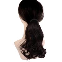 Peluca de cola de caballo rizada de fibra resistente al calor, extensión de cabello, pinza ondulada, cola de caballo, peluca sintética de cola de poni marrón para niñas - details 3