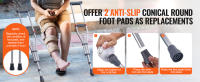 SucceBuy Muletas para axilas, muletas de aluminio ligeras y ajustables en altura de 13 niveles con almohadillas suaves para las axilas - details 3