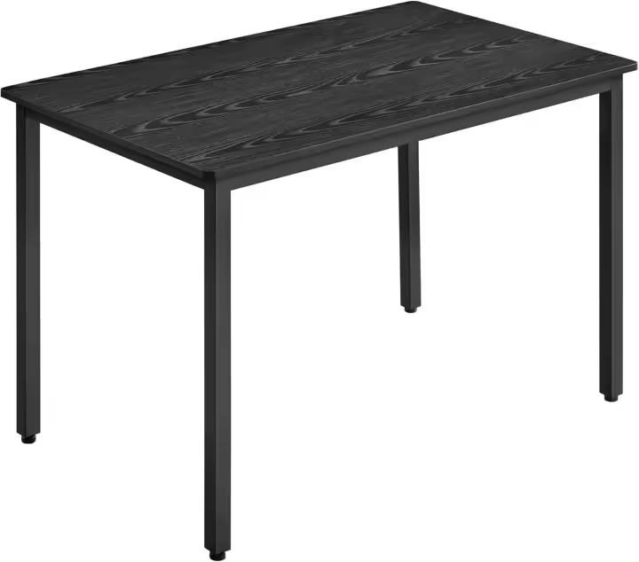 Mesa de Comedor-Cocina 70 x 110 x 77cm Diseño de Mezcla Gris-Negro Ideal para 4 Personas - 1