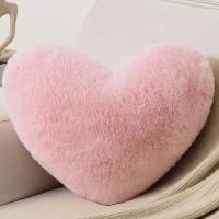Almohada decorativa de piel de conejo de imitación, cojín esponjoso con forma de corazón, de felpa de 12/17 pulgadas, regalos para el Día de San Valentín - details 0