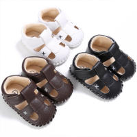 Sandalias De Verano Para Bebé Niño Casual Antideslizantes Cuero Suela De Goma Tallas Para Niños De 3 a 18 Meses - details 1