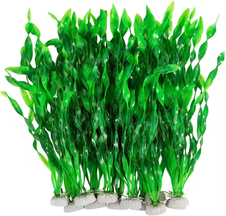Plantas artificiales de agua de algas marinas para decoración de Acuario, 12 piezas - 1