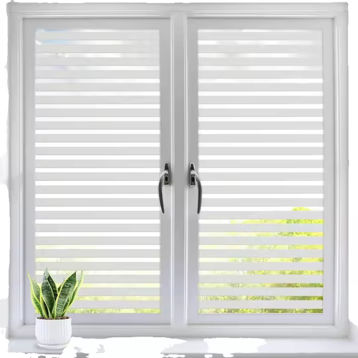 Vinilo Ventana Privacidad Esmerilada de Rayas, 60x220cm, Vinilos decorativos Adhesivos para Cristales - 1