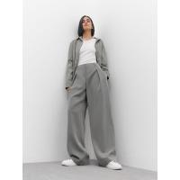 Pantalones de pierna ancha de cintura alta para mujer estilo clásico primavera otoño - details 2