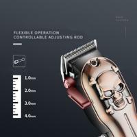 Kemei-cortadora de pelo profesional para hombre, máquina de corte de pelo eléctrica recargable, inalámbrica, potente - details 1