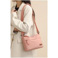 Nylon ligero multicapa bolsa de nylon de gran capacidad mujer nuevo casual impermeable portátil moda un hombro crossbody pequeño bolsa cuadrada - details 1