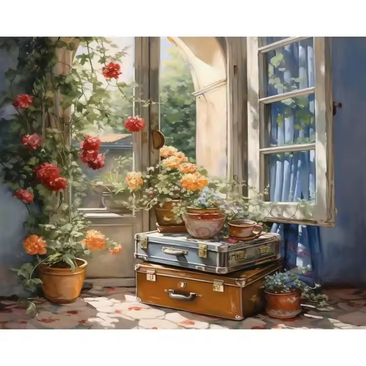 Ruopoty-pintura al óleo por números, dibujo sobre lienzo, decoración del hogar, 40x50cm - 1