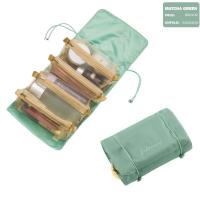 Bolsa de cosméticos 4 Uds en 1 para mujer, bolsa de cosméticos separable de malla con cremallera, bolsa de nailon plegable para mujer, bolsa de almacenamiento de brochas de maquillaje de cuerda - details 12