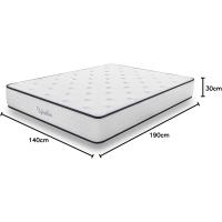 Colchón Viscoelástico 135x190 cm - Altura 30 cm - Upsilon - Espuma HR y Blue Latex - Firme, Transpirable, Hipoalergénico, Ergonómico - Cara Invierno Verano, 7 Zonas Confort - details 63