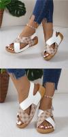 Sandalias de tacón de cuña para mujer, zapatos de moda de verano - details 21