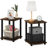 Mesa Auxiliar Simplista, Madera compuesta, Espresso/Negro, 2 Unidades - details 30