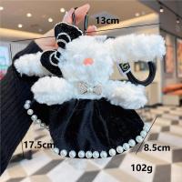 Nuevo Conjunto bonito de pareja, llavero de muñeco de peluche de conejo de orejas caídas y oso Sherry - details 0