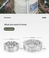 Estufa de Camping Mini a Prueba de Viento Anillo de Acero Inoxidable para Picnics al Aire Libre - details 1