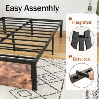 Cama de Metal Moderna Marco de 140 x 200 cm Montaje Fácil Ideal para Adultos, Niños, Adolescentes - details 20
