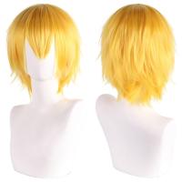 Pelucas sintéticas rectas cortas universales, extensión de cabello falso, peluca colorida para Cosplay, pelucas de fiesta de Anime rojas en capas, juego de rol - details 23