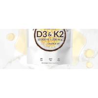 Vitamina D3 10000 UI Plus K2 (-7) 200 mcg, 300 cápsulas blandas de aceite de coco virgen |   Complejo de vitaminas D K 2 en 1 |   Admite calcio - details 2